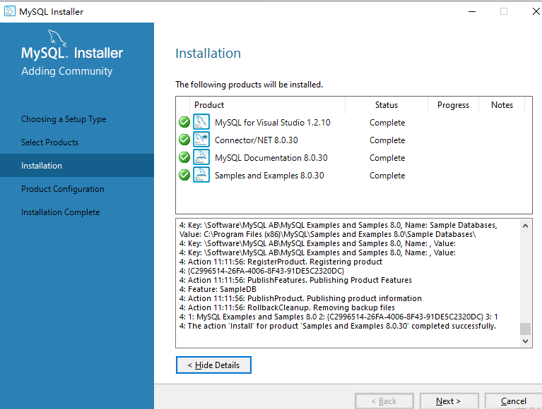 4-3功能安装完成,点击next.png 4-3功能安装完成,点击next.png